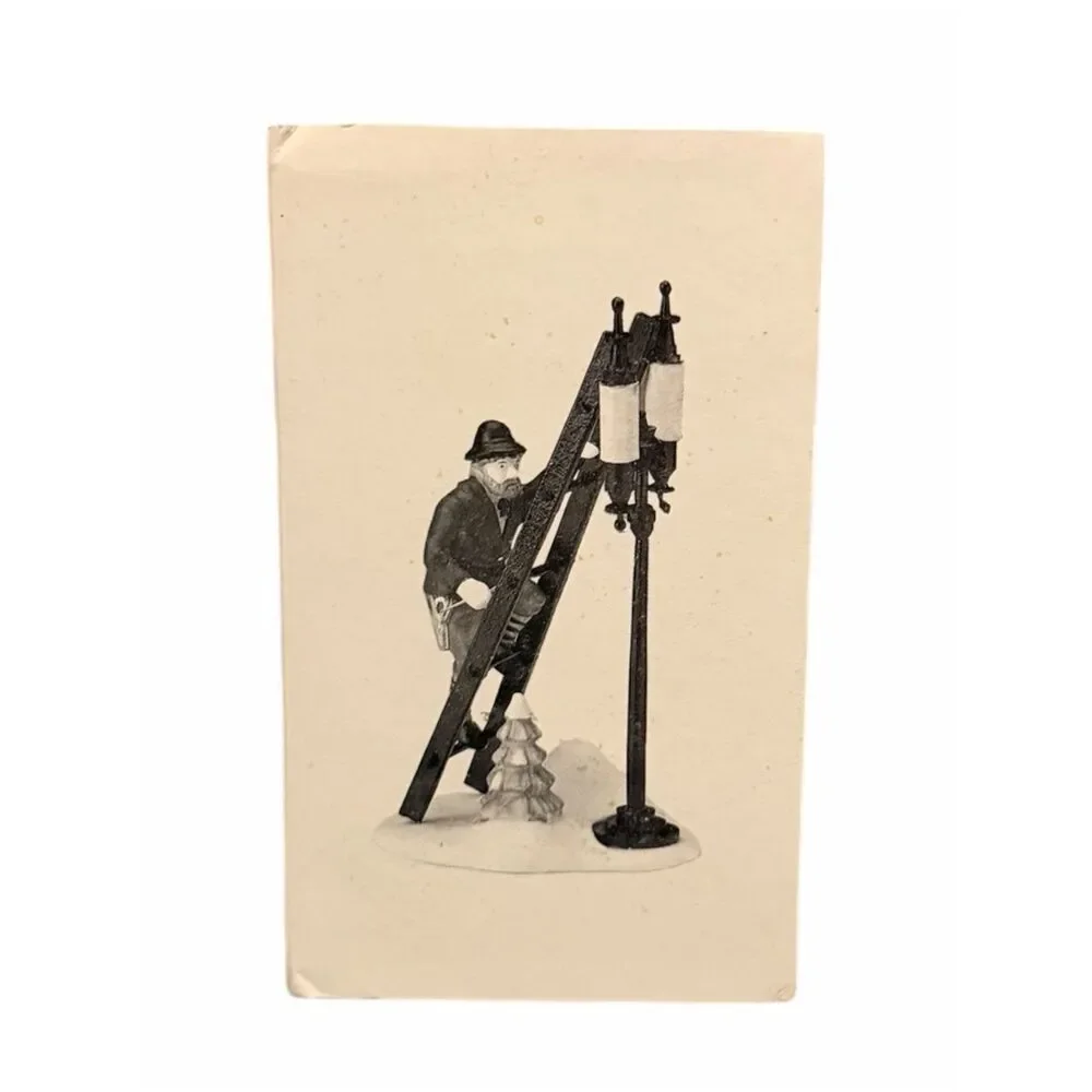 Dept 56 Heritage Village Lamplighter Accessory 5577-8 Retired 1989 2pc Set EXC